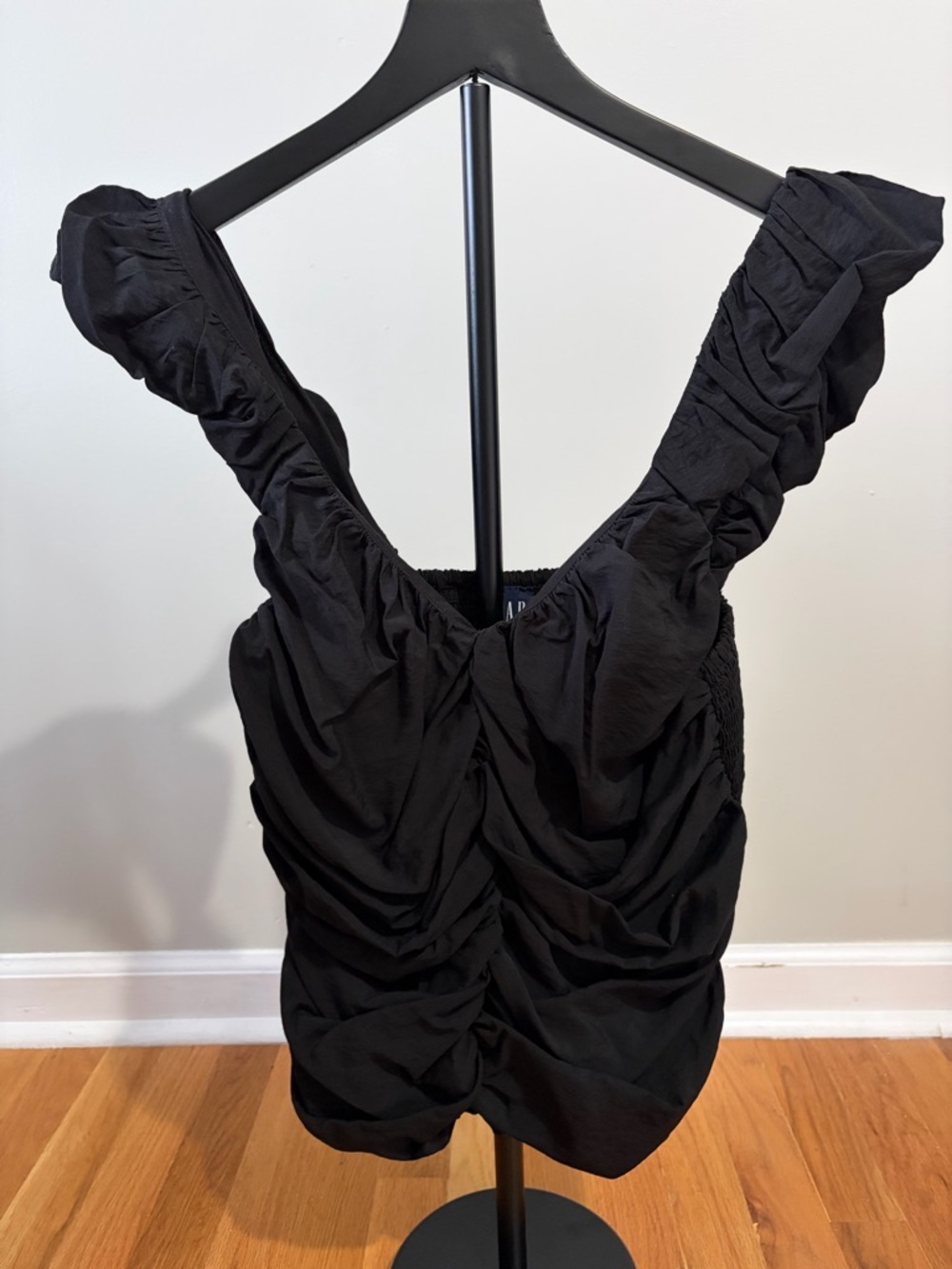 GAP Black Sleeveless Ruffle-Detail Top